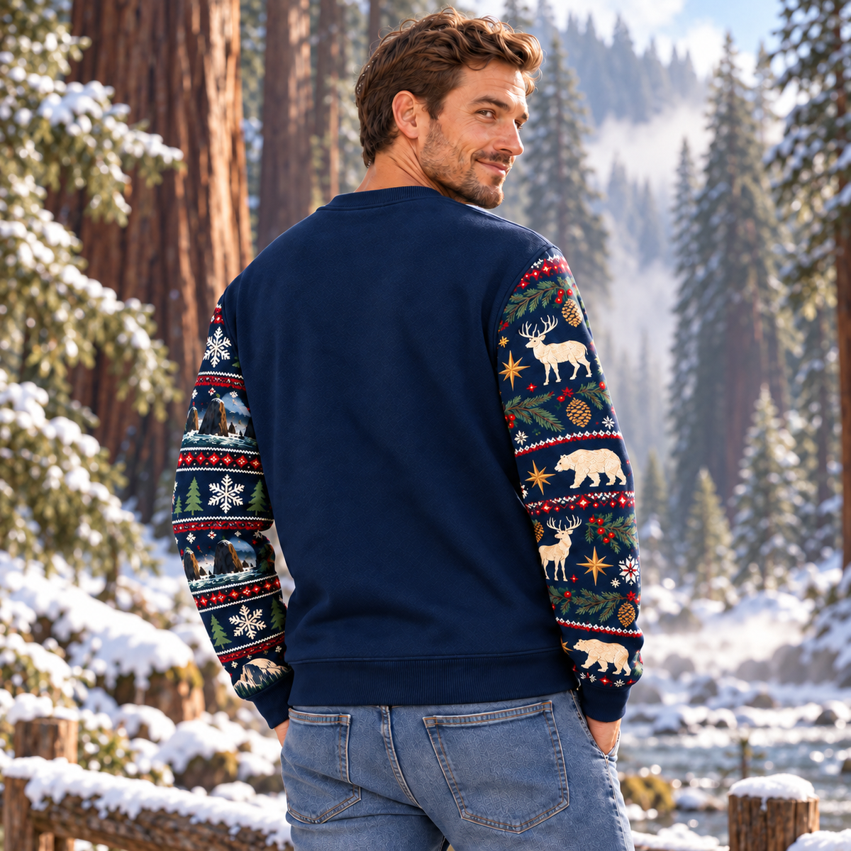 Redwood National Park Christmas Sweatshirt - photo 3