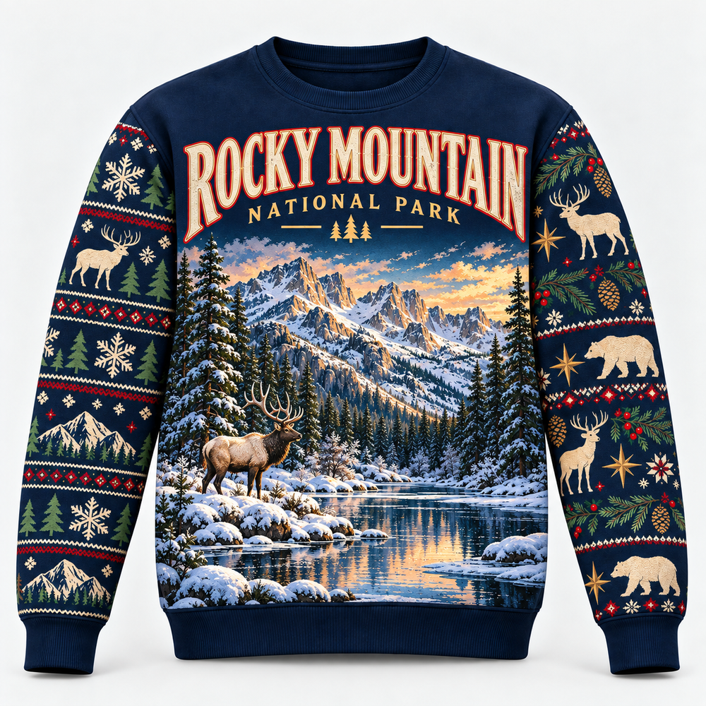 Rocky Mountain National Park Christmas Sweatshirt