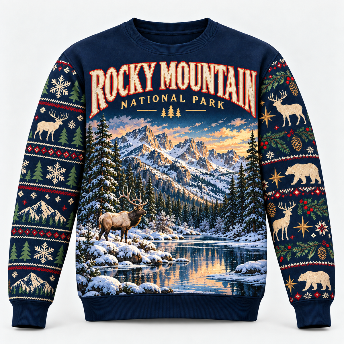 Rocky Mountain National Park Christmas Sweatshirt - photo 1