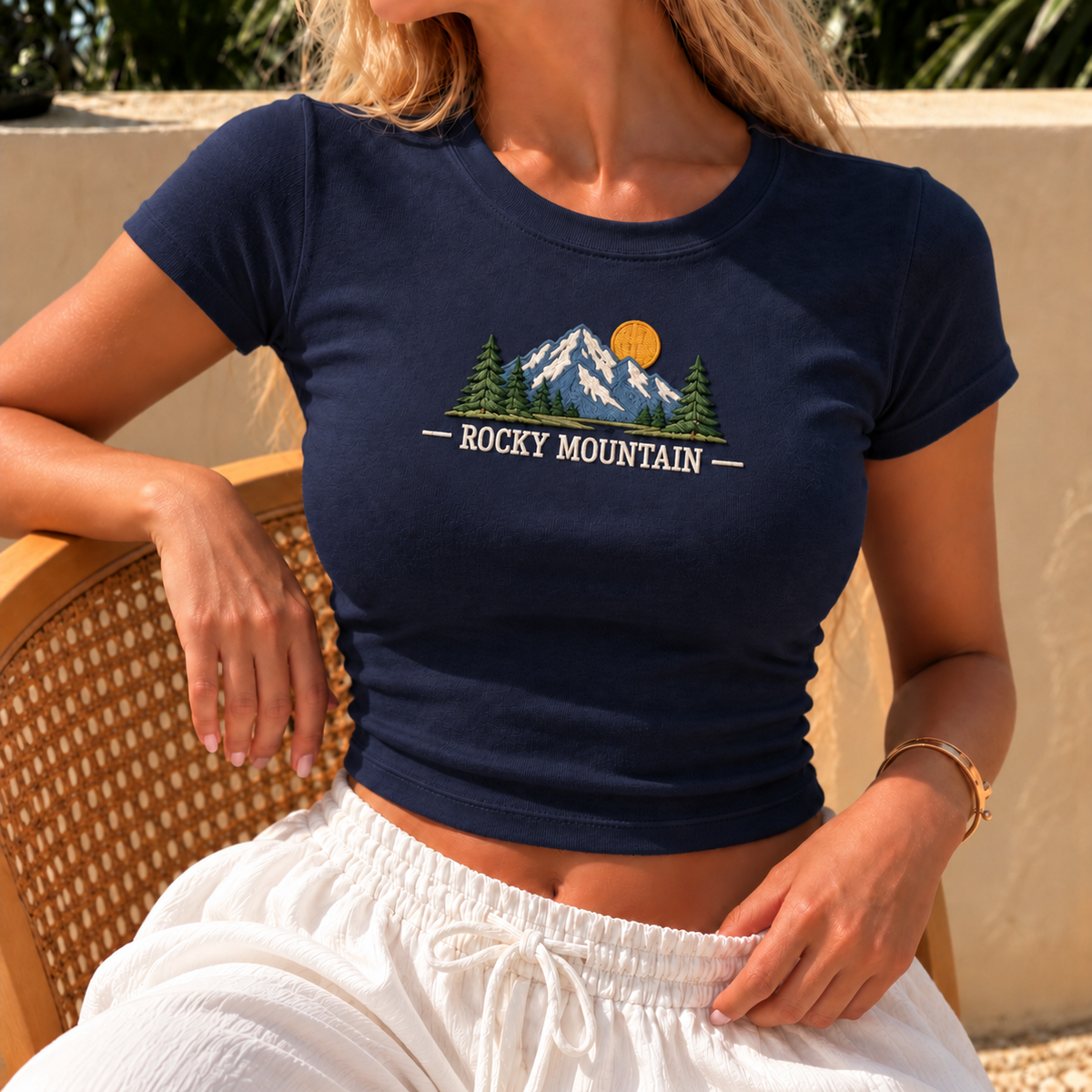 Rocky Mountain National Park Cropped Baby Tee - photo 3