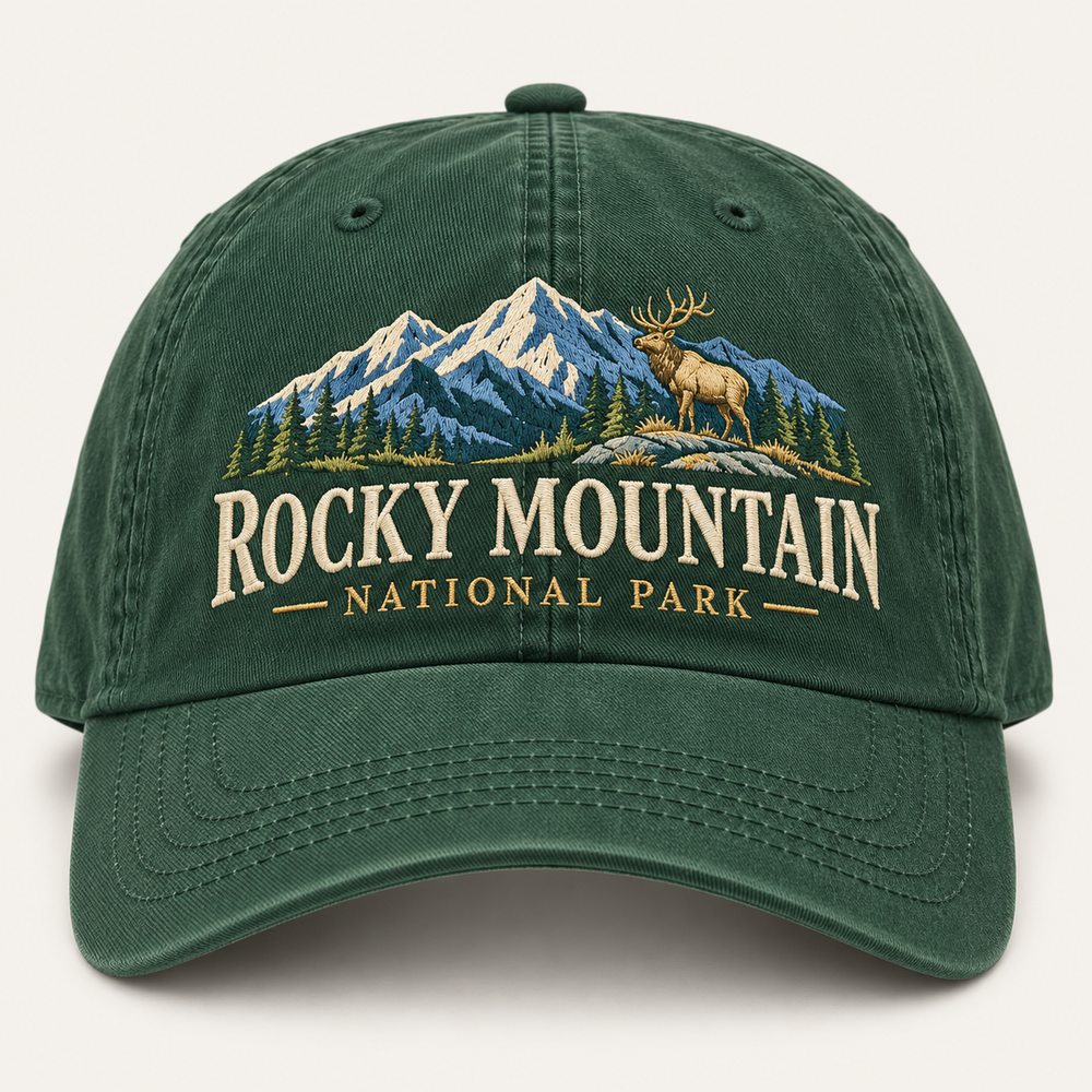 Rocky Mountain National Park Embroidered Hat