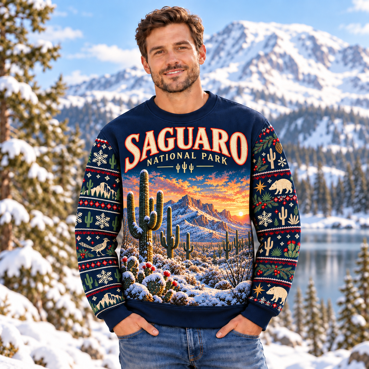 Saguaro National Park Christmas Sweatshirt - photo 2