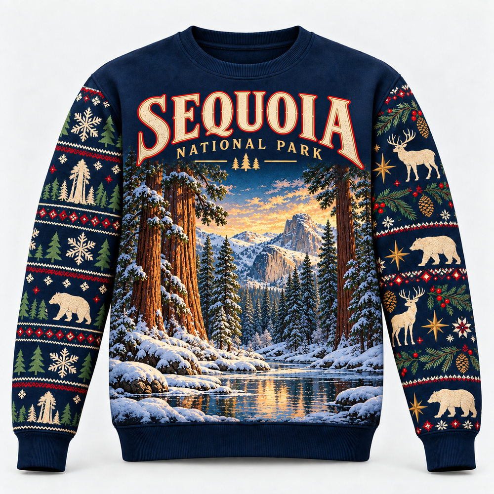 Sequoia National Park Christmas Sweatshirt
