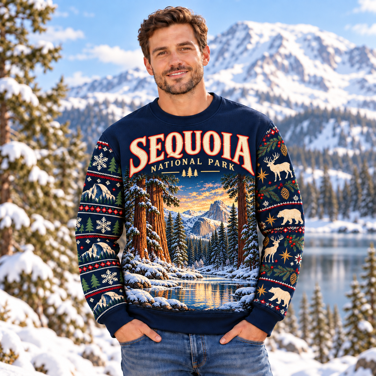 Sequoia National Park Christmas Sweatshirt - photo 2