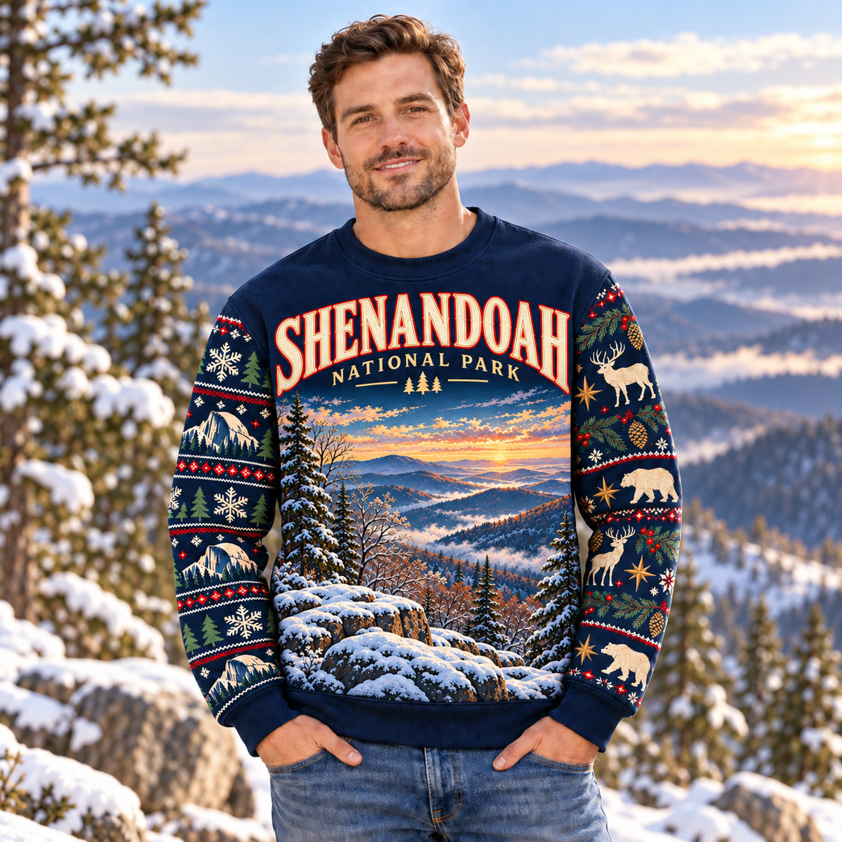 Shenandoah National Park Christmas Sweatshirt - photo 2