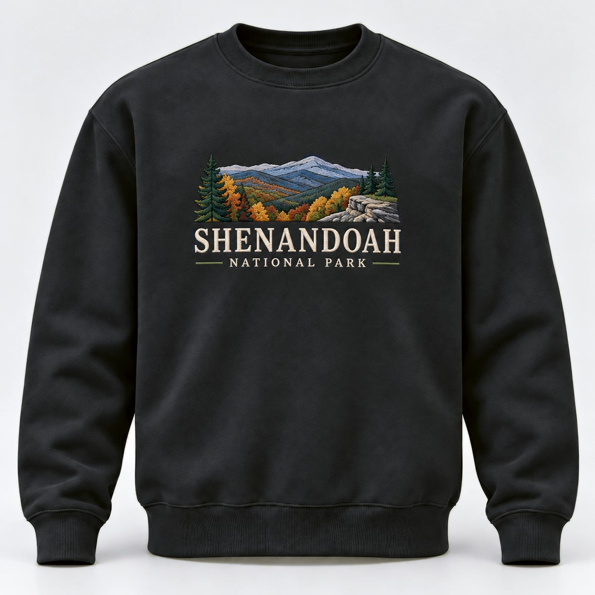 Shenandoah National Park Embroidered Sweatshirt - Black