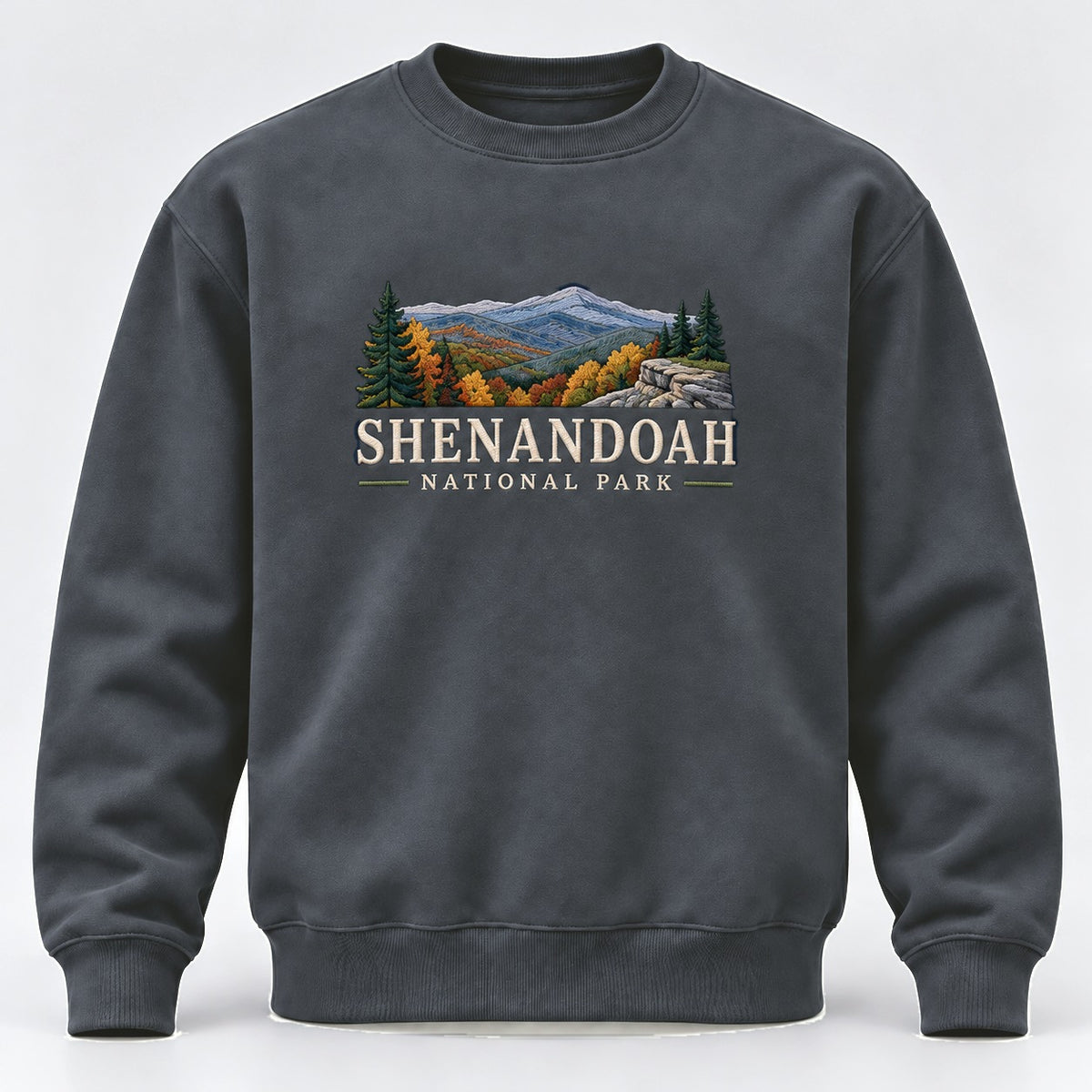 Shenandoah National Park Embroidered Sweatshirt - Dark Heather
