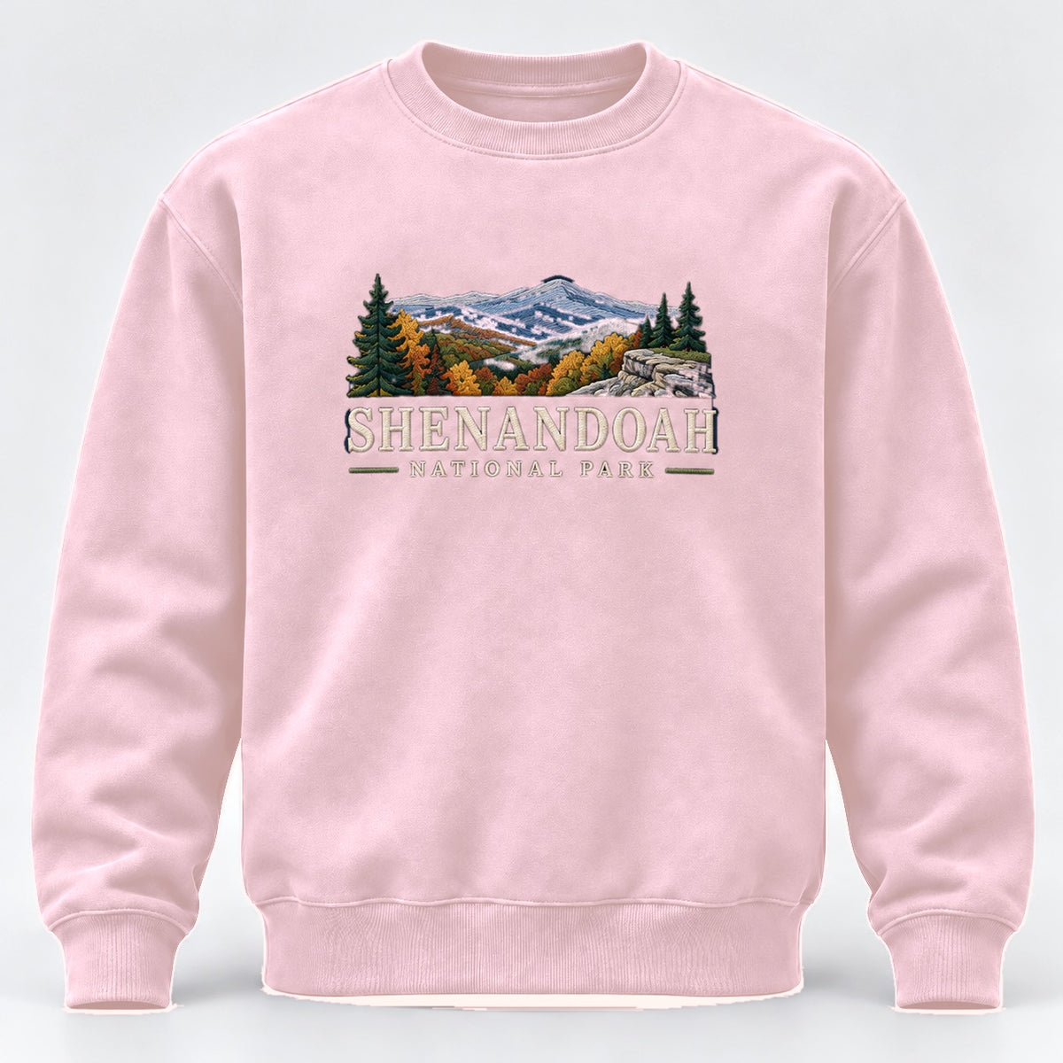 Shenandoah National Park Embroidered Sweatshirt - Light Pink