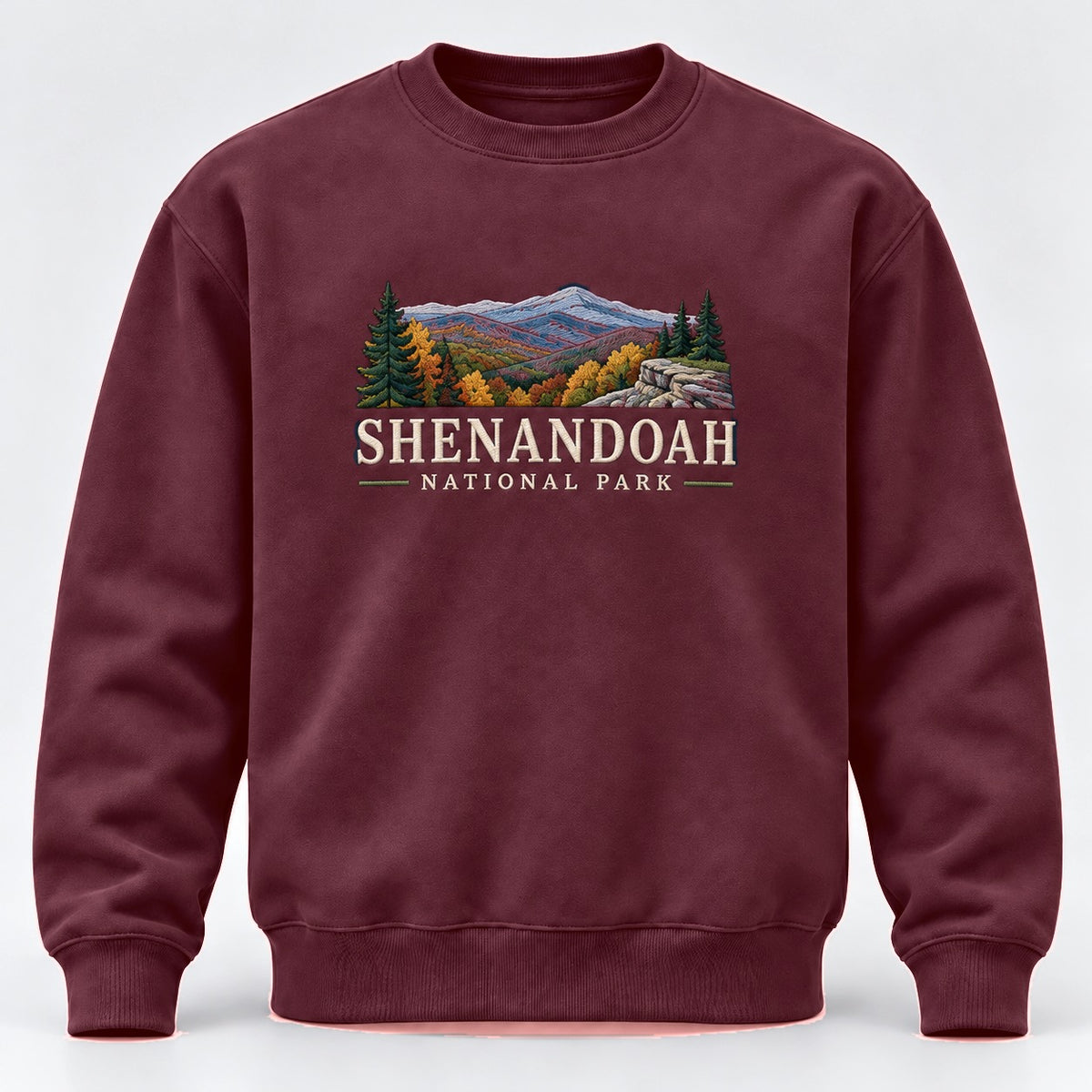 Shenandoah National Park Embroidered Sweatshirt - Maroon