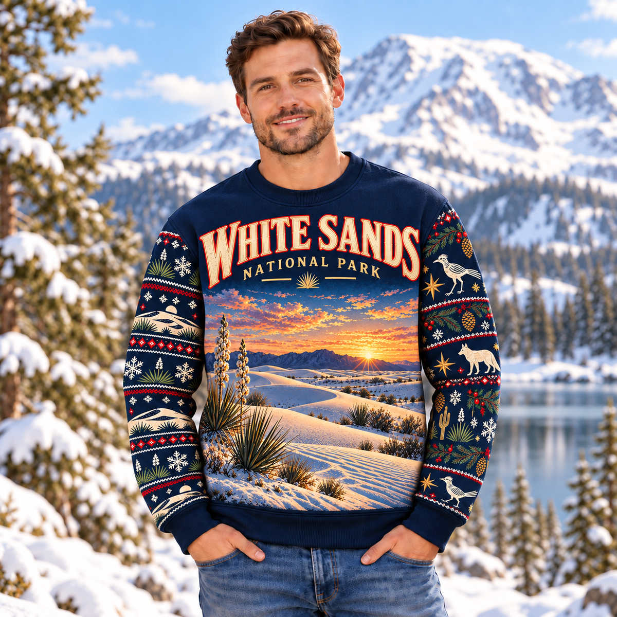 White Sands National Park Christmas Sweatshirt - photo 2