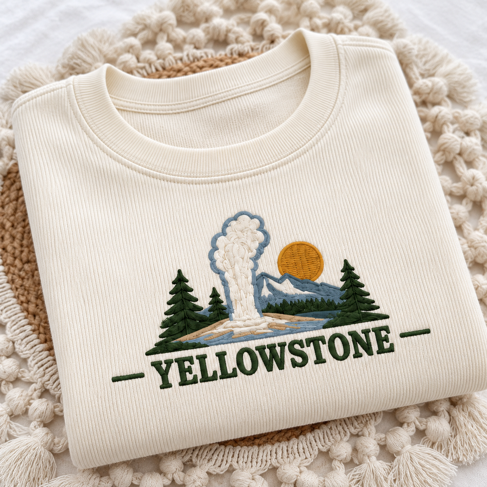 Yellowstone National Park Cropped Baby Tee