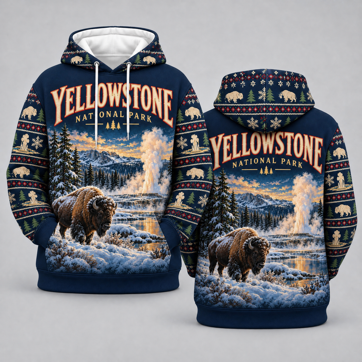 Yellowstone National Park Christmas Hoodie