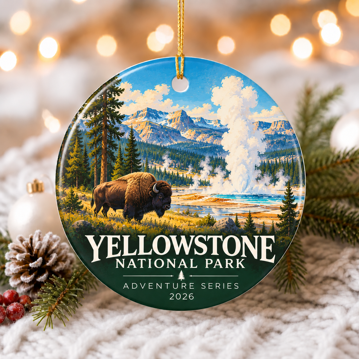 Yellowstone National Park Christmas Ornament - photo 2