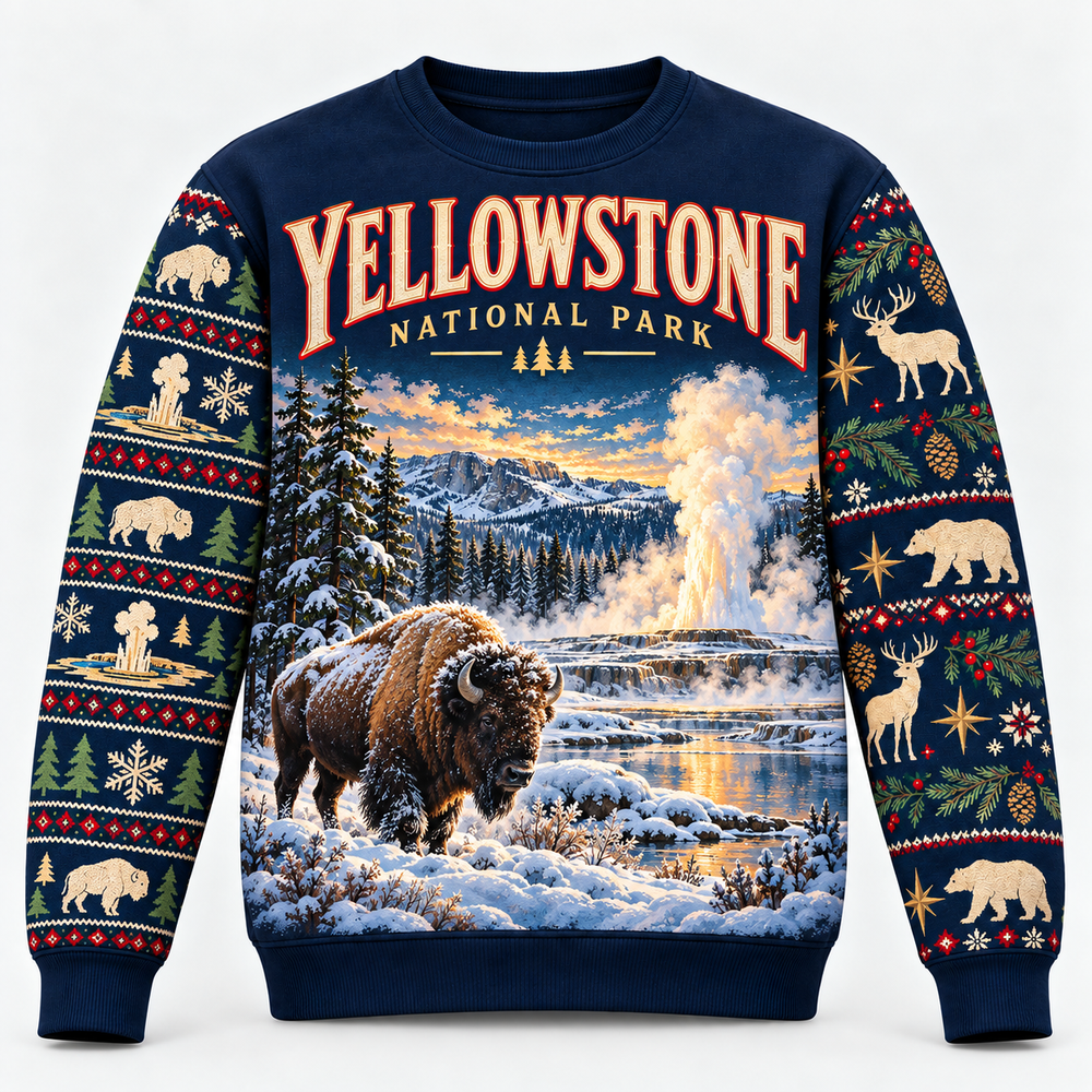 Yellowstone National Park Christmas Sweatshirt