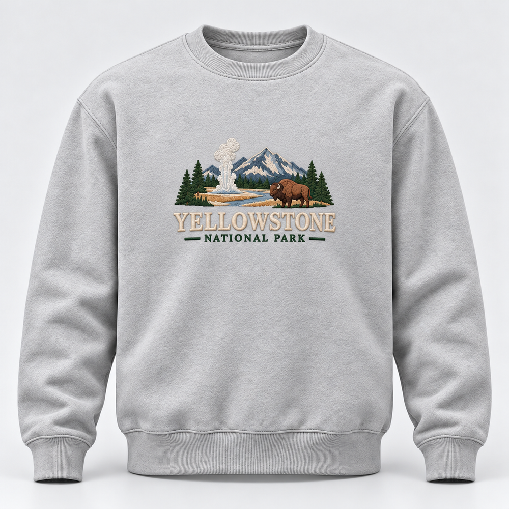 Yellowstone National Park Embroidered Sweatshirt