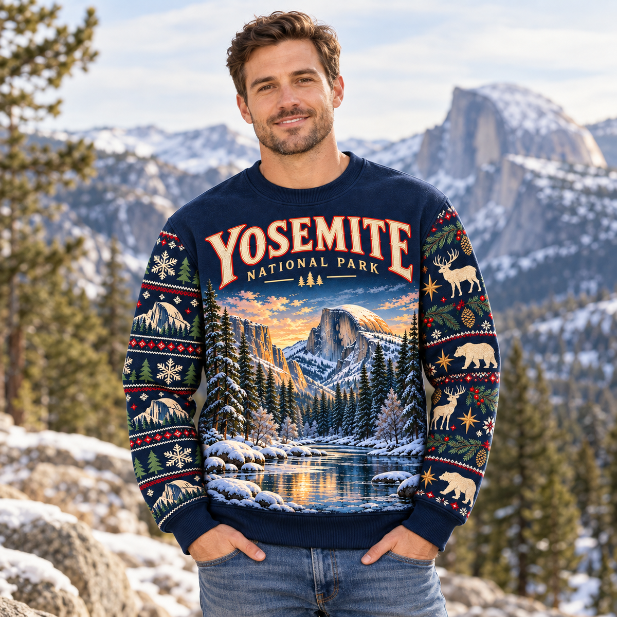 Yosemite National Park Christmas Sweatshirt - photo 2