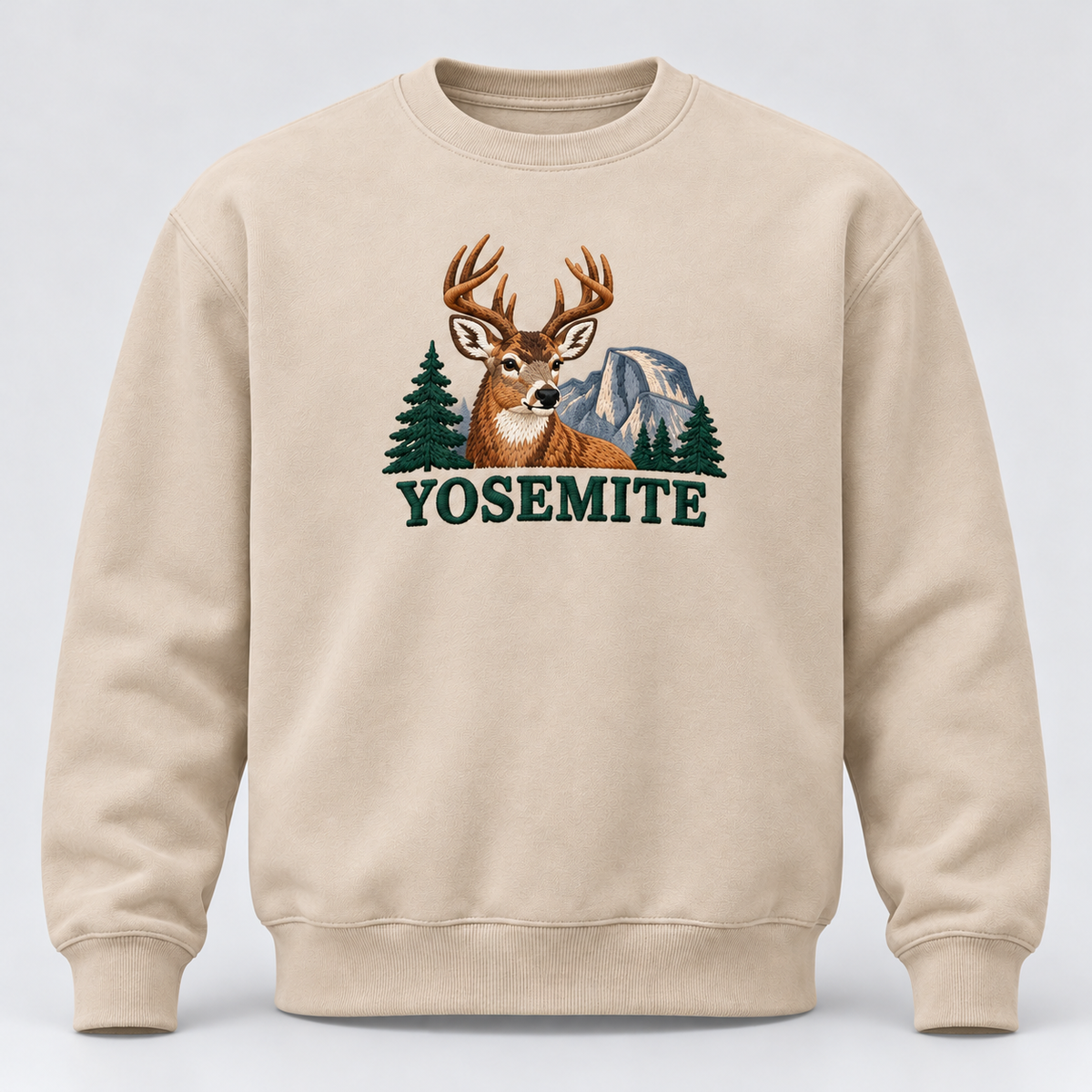 Yosemite National Park Embroidered Mule Deer Sweatshirt - photo 2