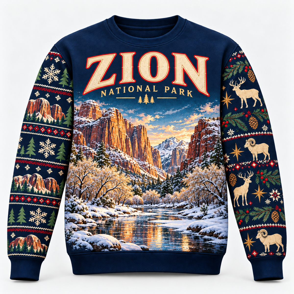 Zion National Park Christmas Sweatshirt - photo 1