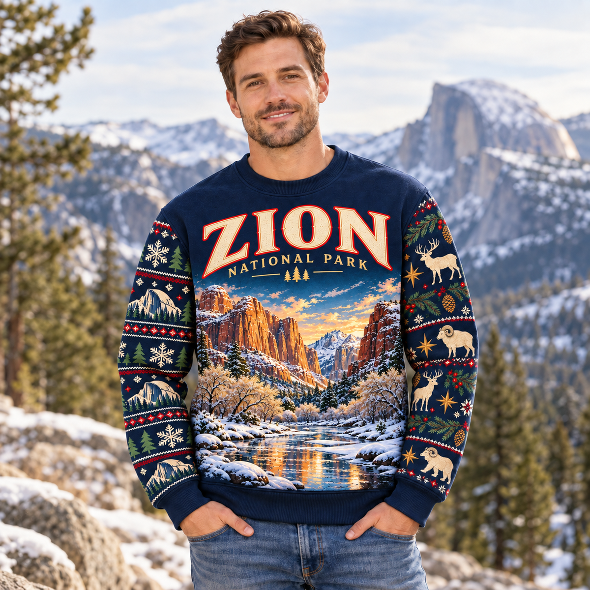 Zion National Park Christmas Sweatshirt - photo 2