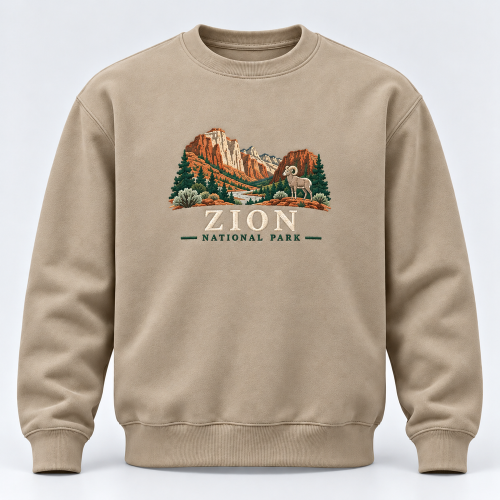 Zion National Park Embroidered Sweatshirt