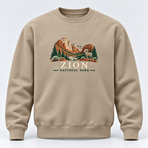 Zion National Park Embroidered Sweatshirt